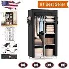 Portable Wardrobe Organizer with 6 Shelves & 1 Hanging Rod - Space Saving Design