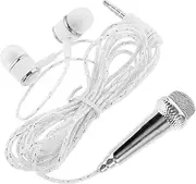 Abaodam Miniature Portable Microphone for Singing and Voice Recording Durable Wired Mic Compatible with Phones for Ktv Podcasting Live Streaming and Interviews