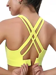 [BYAWAY] High Impact Sports Bra for Women Molded Cup Back Closure High Support Womens Sports Bras Criss-Cross Back Workout Running Bra