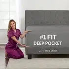 King Fitted Sheet Deep Pocket – Extra Deep Pocket Fitted Sheet King Size 18” ...