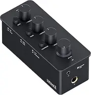 Fosi Audio SK01 Headphone Amplifier Equalizer Preamp with Bass Midrange Treble Tone Control and Loudness Compensation Portable Class A Analog Amp for Electric Guitar Instrument with 3.5mm 6.35mm Jacks