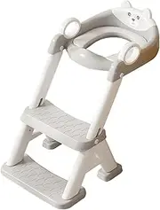 Baby Toilet Seat - 2-in-1 Potty Seat Training Toilet with Step Stool,Foldable Baby Tools Non-Slip Kids Trainer for Little Girls