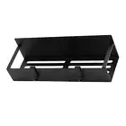 (Black 29.5x9.5x5cm / 11.6x3.7x2.0in)Fridge Spice Rack Magnetic With Hook Han