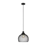 Cheveux 1 Light Pendant Black Iron Mesh Large Wine Glass Shape - CHEVEUX4