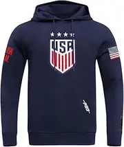 [Pro Standard] Mens USSF US Soccer Classic Chenille Pull Over Hoodie Midnight Navy XL