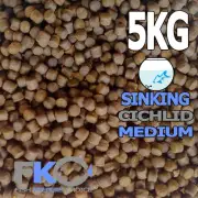 FKC Bulk Cichlid & Tropical Sinking Aquarium Protein Pellets Fish Food 3mm 5KG