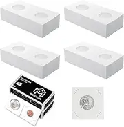 MUDOR Premium Coin Flips for Nickel, 200 Pack Cardboard Coin Holder, Mylar Coin Flips 2x2, Paper Coin Holders(Nickel)
