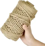 164 Feet 5Mm Jute Twine, Heavy Duty Jute Rope, Natural Jute