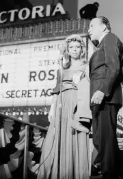 Nancy Sinatra with Ed Sullivan at the premier of "The Last of the - Old Photo