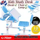 Adjustable Height Children's Desk and Chair Set & Lamp Kids Play Study Table Hot