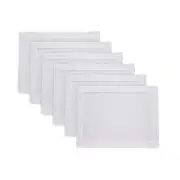 Solino Home Sonoma Hemstitch Linen Table Placemats Set of 6 for Summer