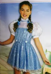 Girls DOROTHY The Wizard Of Oz Halloween Costume Dress Outfit Purim Medium NEW