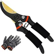 Garden Flower Scissors Floral Shears - 8.46inch Multifunctional Ergonomic Professional Pruning Shears | Cutting Scissors Gardening Tools, Hand Pruners Clippers for Fruit Picking, Trimming Leaves
