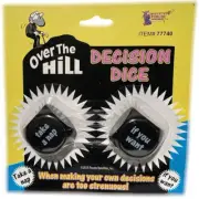 Funny OVER THE HILL DECISION DICE What To Do Game Old Joke Gag Retirement Gift 2