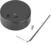 ZenithAur Black Frosted Aluminum Knob Volume Control Switch Knob 32x13mm Solid Aluminum for 6mm Shaft