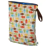 New Planet Wise Cloth Diapers Reusable Wet Bags Size Large Owl Great Price!