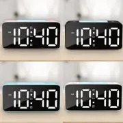 USB Charger Alarm Clock Digital Clock With 7Color Night Light Adjustable Volume