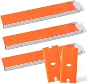 NEWISHTOOL Plastic Scraper With 300 PCS Double Edged Replacement Blades for Safety Glass Scraper - 1.5 Inch Blades for Removing Labels, Decals & Adhesive
