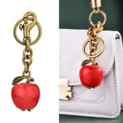 Sparkling Apples Bag Charm Glitter Keychain Multifuntional Purse Accessory