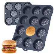 Hamburger Bun Pan 8/12 Cavity Reusable Non Stick Hamburger Bun Molds GrNBf