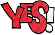 YES! Funny Words English Letter Red Patch Cartoon Kids Sticker Fashion for Hat Cap Polo Backpack Clothing Jacket T-Shirt DIY Embroidered Iron On Sew On Patch