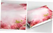 Valentine Pillow Sham, Framework with Romantic Roses with 20" x 26" Pink Coral