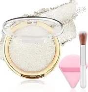 3pcs Highlighter Powder Palette Set,Shimmer Highlighters Makeup Iluminador,Long Lasting Waterproof,Blush Powder