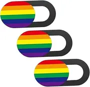 Angoily 3pcs Camera Cover Web Cam Cover Webcam Lid Laptop Cover Sticker Film Tablet Plate Computer Side Abs Colorful