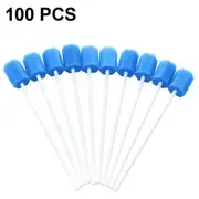 West&month 100 Pcs Oral Care Swabs - Tooth Cleaning Mouth Toothette Oral Sponge