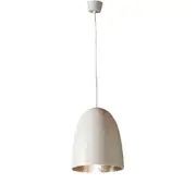 Dolce Beaten 1 Light Pendant White Silver - ELAWEGGBEAWHTSIL