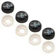 4 Black Custom License Plate Frame Screw Snap Caps Covers Skeleton Finger