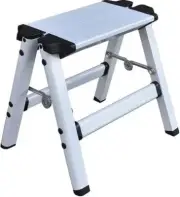 Small Step Ladder Aluminium Folding Platform Portable Non-Slip Thick Stairs 34cm