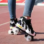 新款溜冰鞋成人雙排四輪男女花樣閃光輪旱冰鞋旱冰場運動輪滑運動