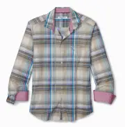 Tommy Bahama Palau Plaid Island Zone Island zone Shirt Size M $138