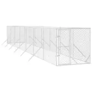 Dog Kennel 2x14x2m Large Metal Outdoor Pet Cage Fence Run Enclosure Pen House