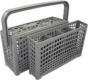 Universal 2 in 1 Dishwasher Cutlery Basket for Kleenmaid Domain Technika Simpson Whirlpool ADP6000 ADP5000IX ADP6000IX ADP6000WH - 240mm X 140mm X 120mm Handle Fold Down W Lid