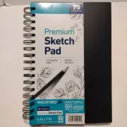Wexford Premium Sketch Pad 6x9" Artist Quality 75 Sheets Perforated Pages