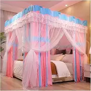 Bed Canopy Mosquito Net for 1.8m/6ft Bed, 360° Wrapping Mesh Bed Curtain, Dustproof Mosquito Net Bed Canopy (Color : Style 5, Size : 180x220x200cm)