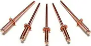 Metal Magery 100 Copper Pop Rivets 1/8 Diameter Copper Mandrel Blind Rivets Dome Head 4-4 (1/8"Diameter x 1/4" Grip Range) Qty 100
