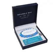 Bramble Bay Collections Blue Mermaid Glass Ocean Turtle Charm Bracelet Oceans Roar Music to Soul