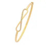 Children's 9kt Yellow Gold Silver Infused Infinity Bangle