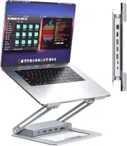 USB C Laptop Docking Station Stand Dual Monitors 2K DisplayLink Docking Station