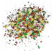 Vaguelly Merry Christmas 2 Packs of 20g Sequins Glitter Powder for Christmas Random Style