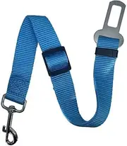 TooToo Adjustable Pet Dog Safety Car Vehicle Seat Belt Harness Lead Pet Seatbelt Nylon (Light Blue)