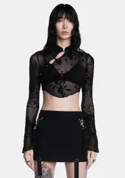 Midnight Sun Mesh Crop Top