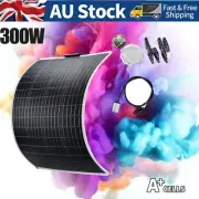 300W Flexible Solar Panel Kit 12V Caravan Boat Camping Portable Power RV Home AU
