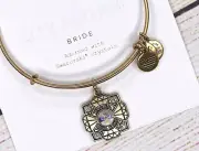 NEW NWT Alex and Ani Bride Gold Bracelet W/Card