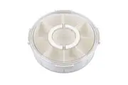 PIZZAZZ ROUND 9 COMPARTMENT GRAZING BOX WITH CARRY HANDLE
