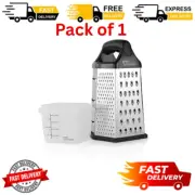 Cheese Grater - 6-Sided Grater with Container Hand Grater Slicer Chopper Zester