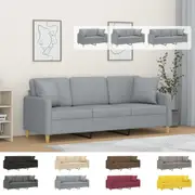 Sofa with Throw Pillows Settee Upholstered Couch Lounge Sofa Fabric vidaXL